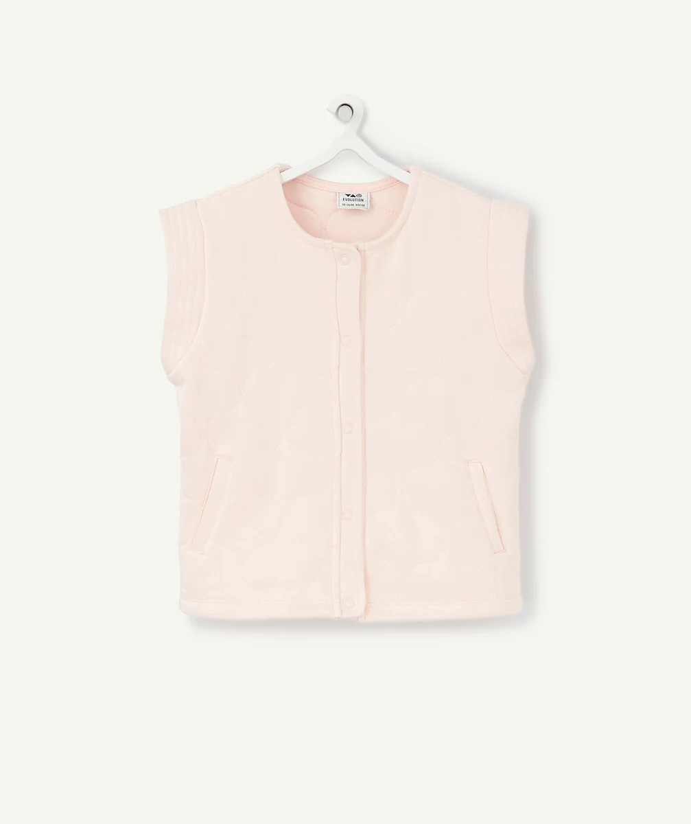 CARDIGAN ROSE ÉVOLUTIF FILLE EN FIBRES RECYCLÉES