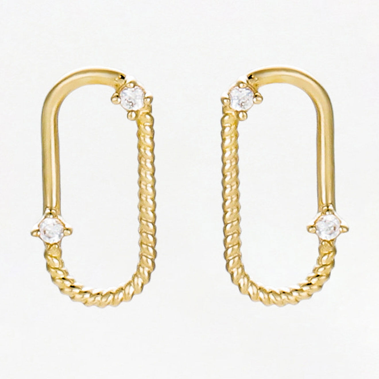 By Colette Boucles d'oreilles Anita Zirconium or jaune