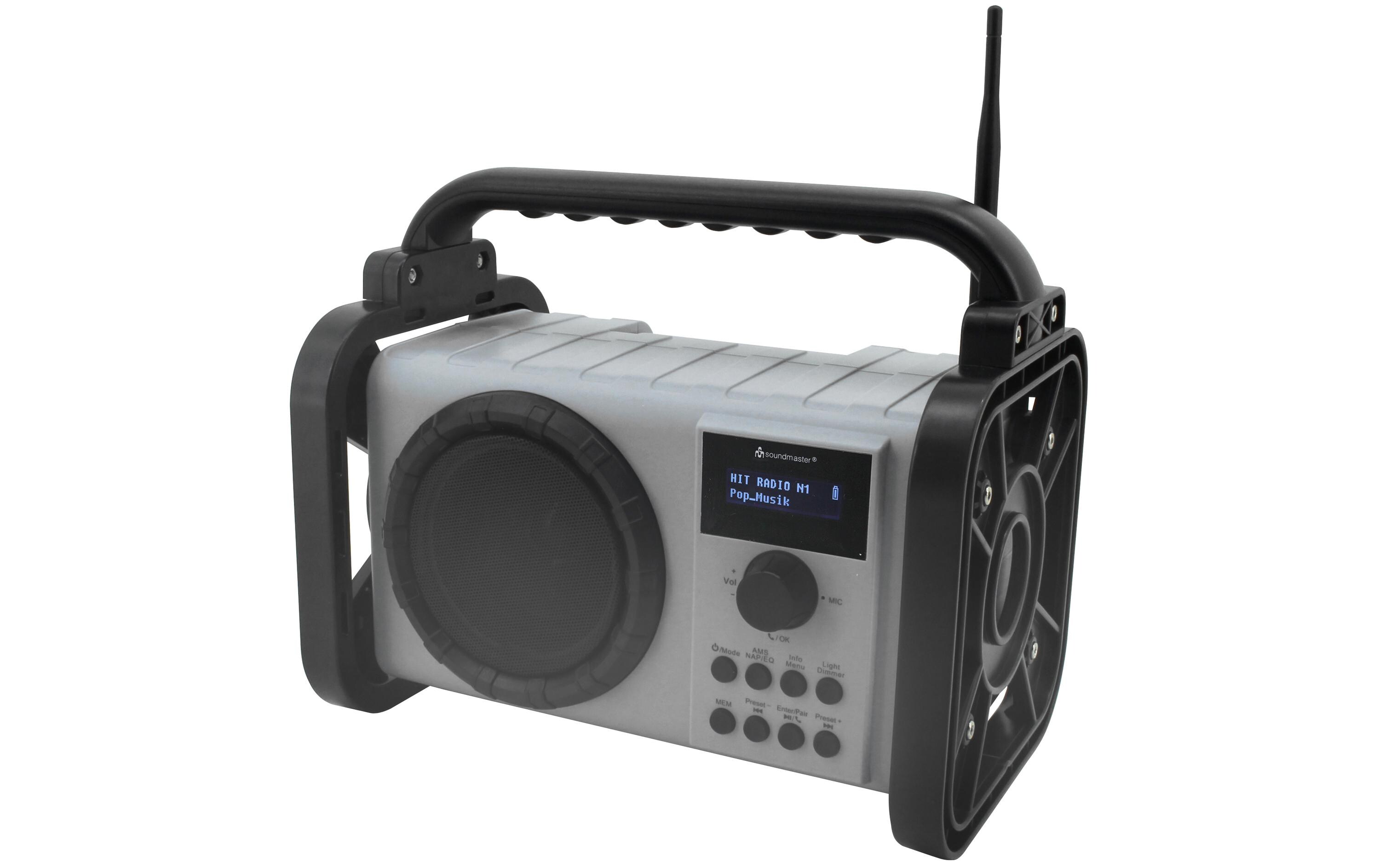 Baustellenradio DAB80 Grau<br>Baustellenradio mit DAB+/UKW und Li-Ion Akku