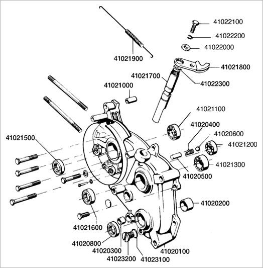 Leje ved krumtap, BO17, 3-gear