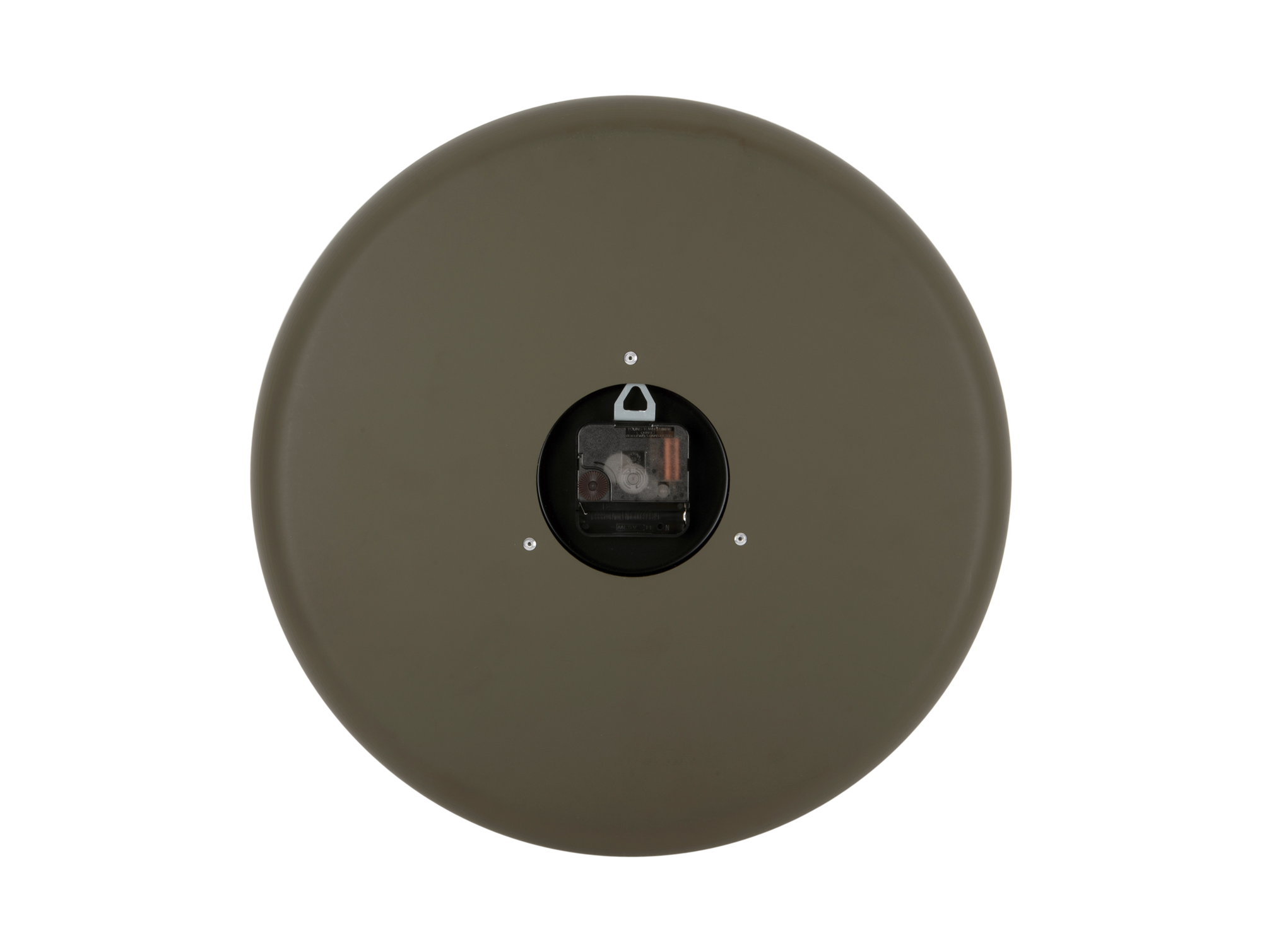 Wall clock Dual Disc metal moss green