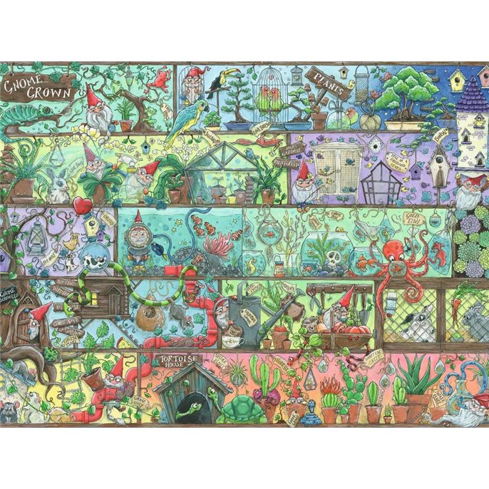 Puzzle : 1500 pièces - Nains sur l'Étagère