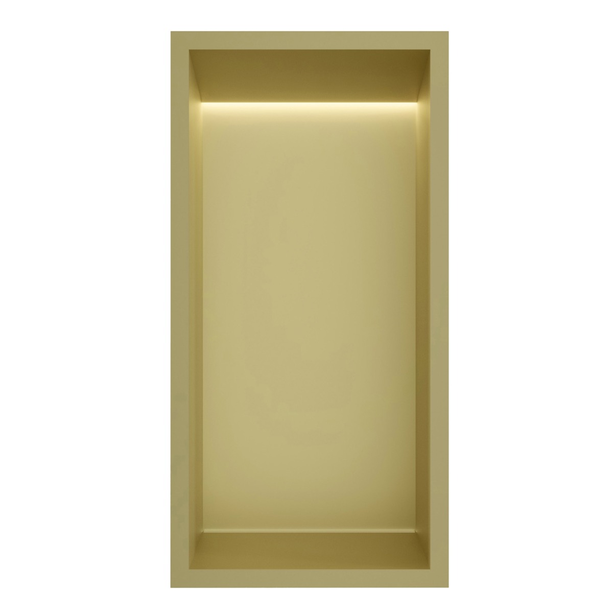 Hotbath &More inbouwnis met verlichting 30x15x10cm geborsteld messing PVD