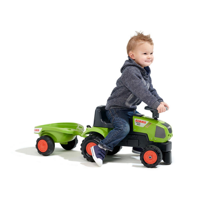 Tracteur Baby Claas avec klaxon et remorque