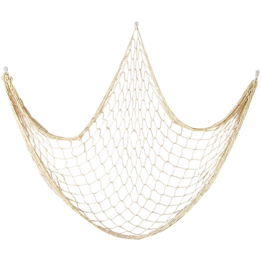 (200x100cm) Wandnetz Fotohalter Organizer Deko Fischernetz inkl. Holz Klammern   Wandhalterung - Braun