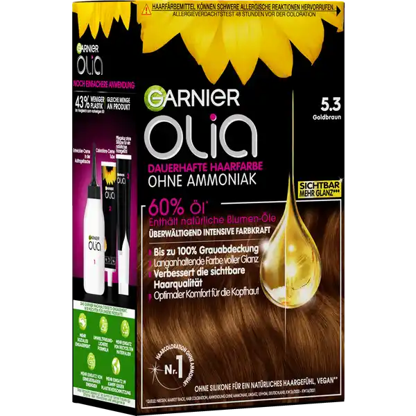 Dauerhafte Haarfarbe Coloration 5.3 Goldbraun