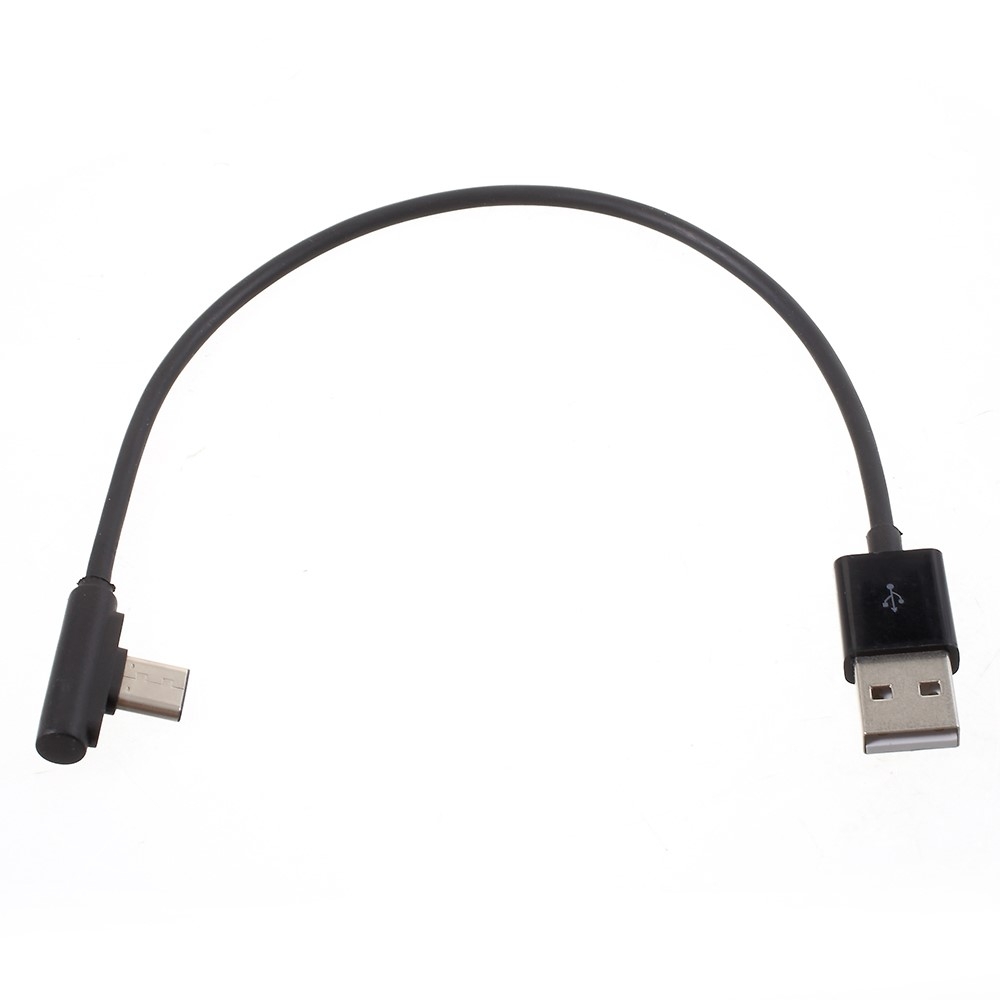 (20cm) Elbow Type USB C 90 Grad Winkel Ladekabel Datenkabel - Schwarz