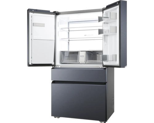 French Door koelkast HAIER HFW7918EIMB BxHxD 90,8 x 177,5 x 75 cm Koelgedeelte 323 l Vriesgedeelte 278 l zwart