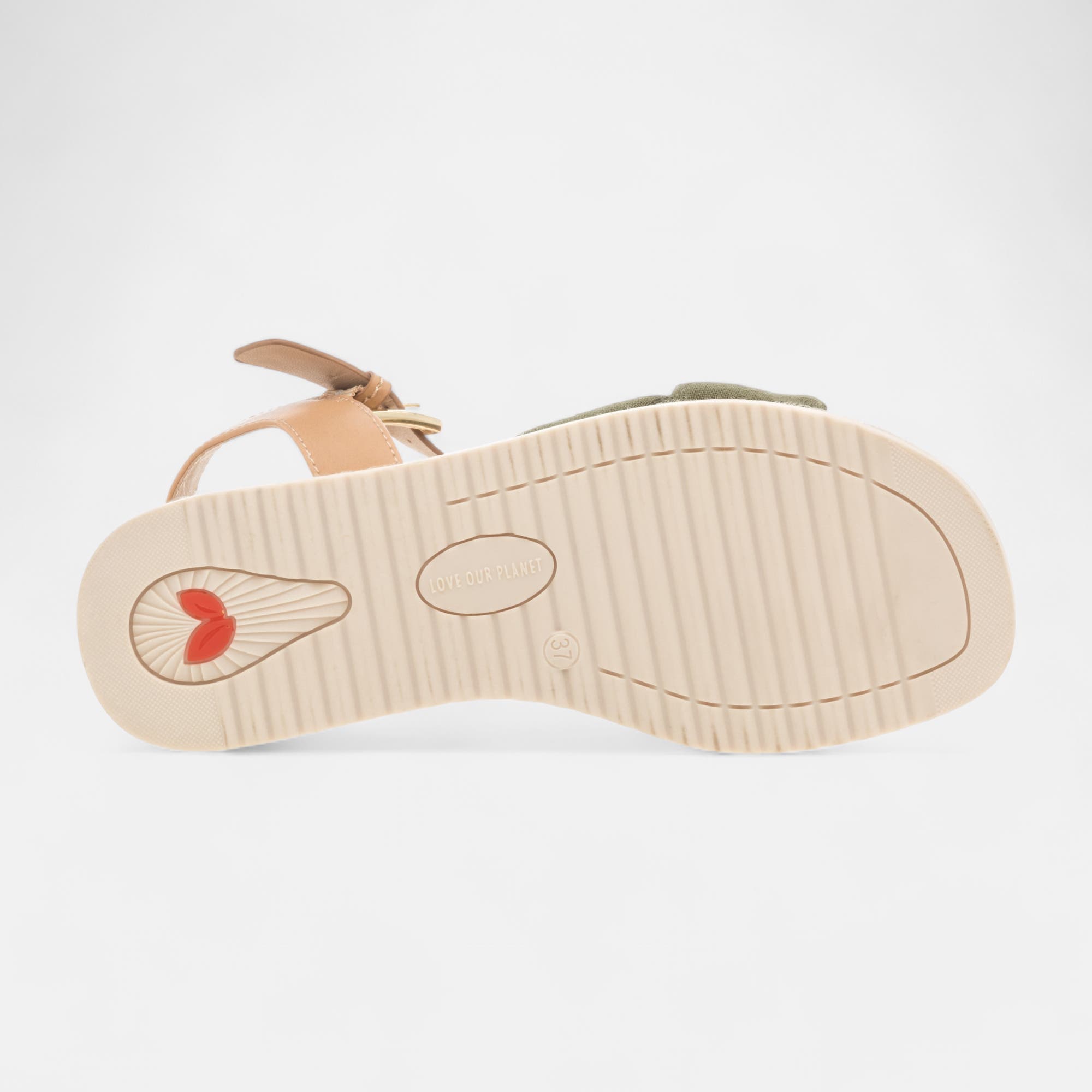 Espadrilles à talon compensé Femme kaki