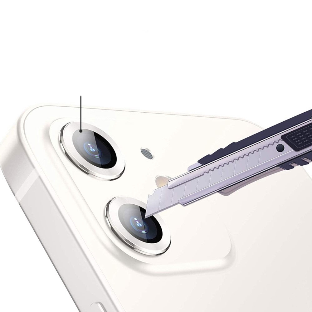 iPhone 12 Mini / iPhone 12 Kameraschutz Objektiv Ring Protector Abdeckung - Schwarz