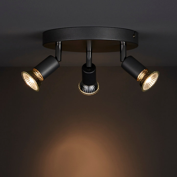 Plafonnier 3 spots Sasha métal argent GU10 3x50 W