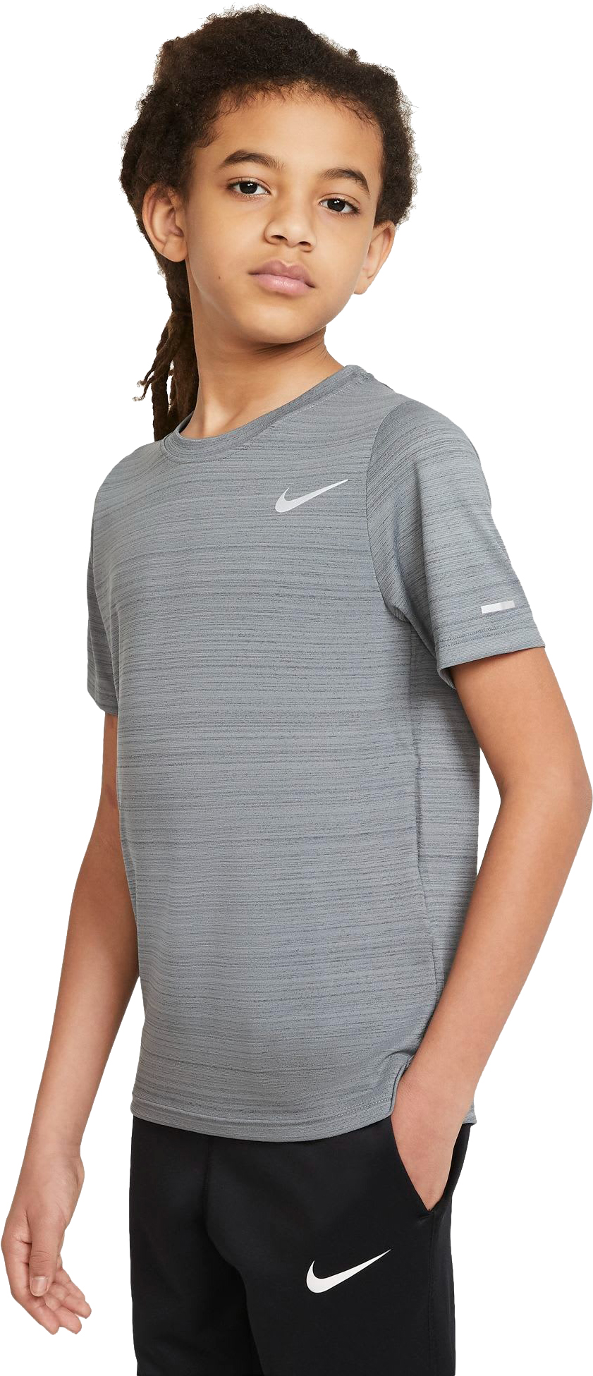 Dri-FIT Miler T-Shirt Junior 084/Smoke Grey