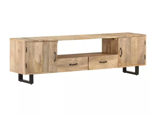 Meuble TV 160x30x45 cm Bois massif de manguier