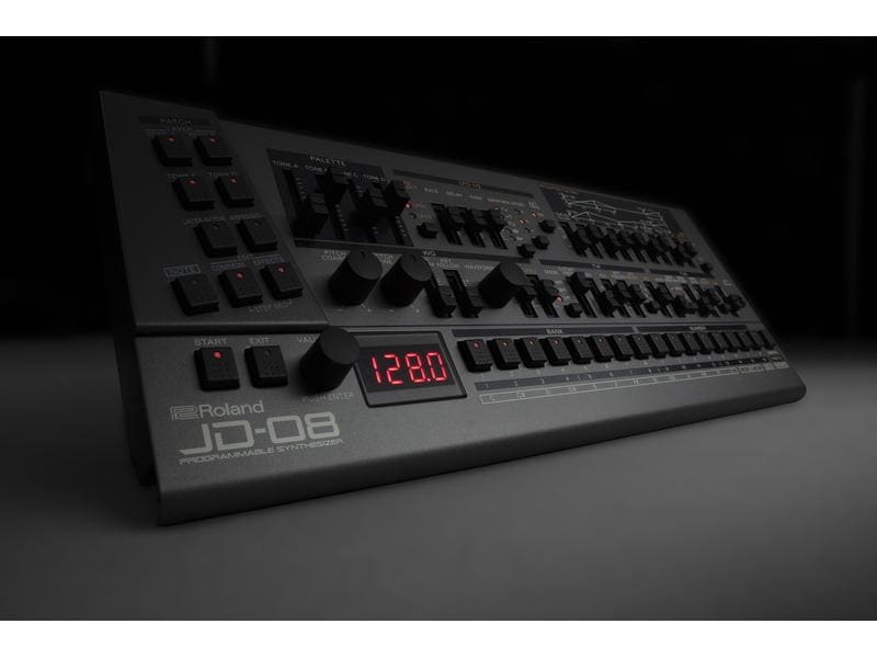 Roland Synthesizer JD-08 Moderne Wellenformen des JD-800 mit fortschrittlicher Modelling-Technologie