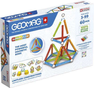 Geomag Supercolor Byggesett 60 Deler