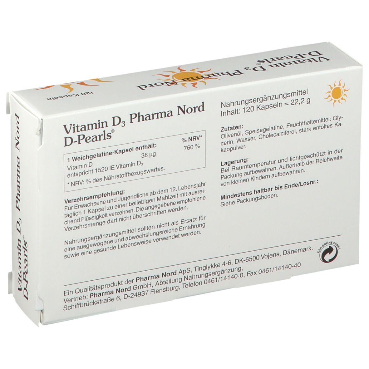 Vitamin D3 Pharma Nord D-Pearls® 38 µg