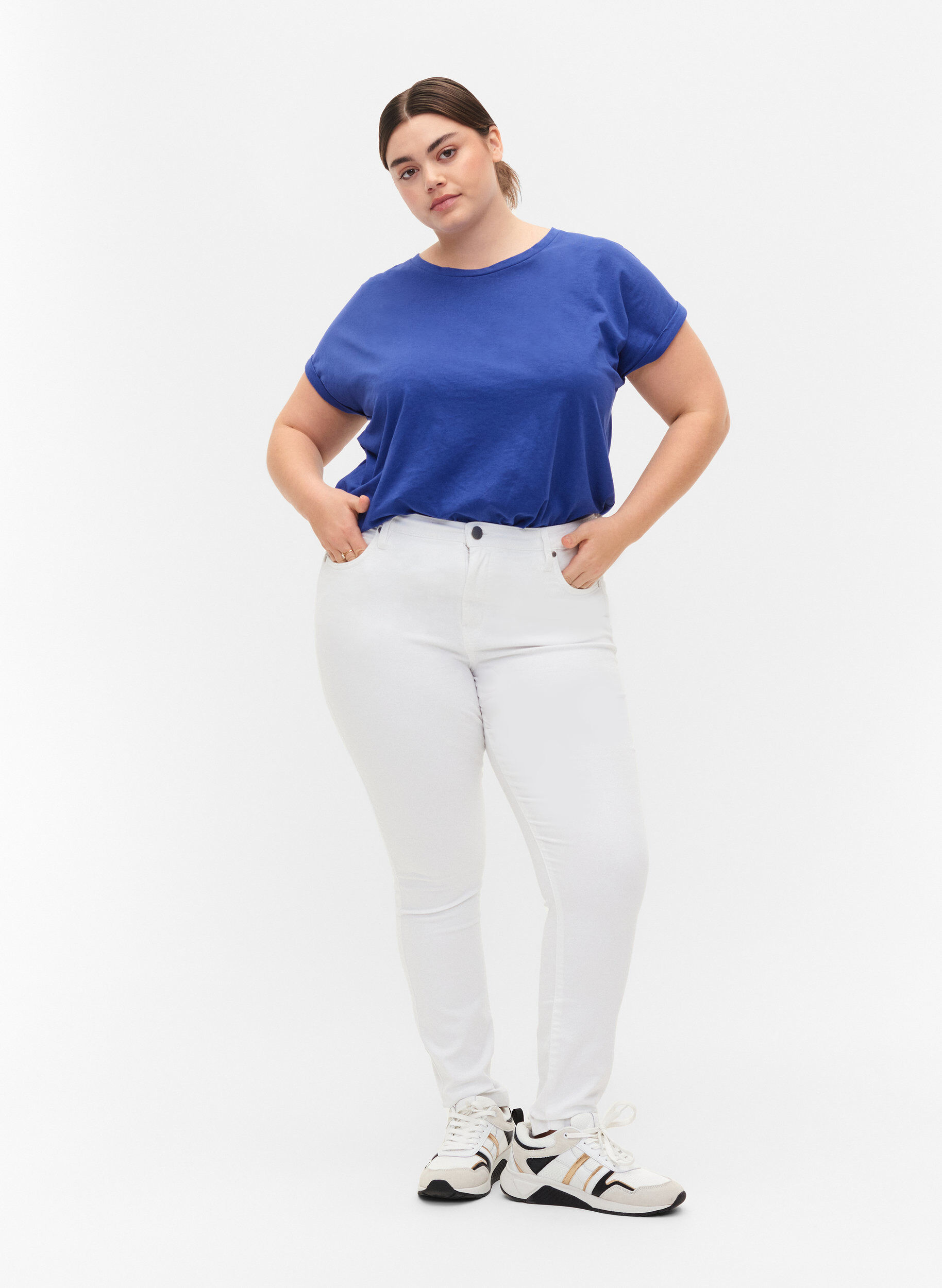 Højtaljede super slim Amy jeans