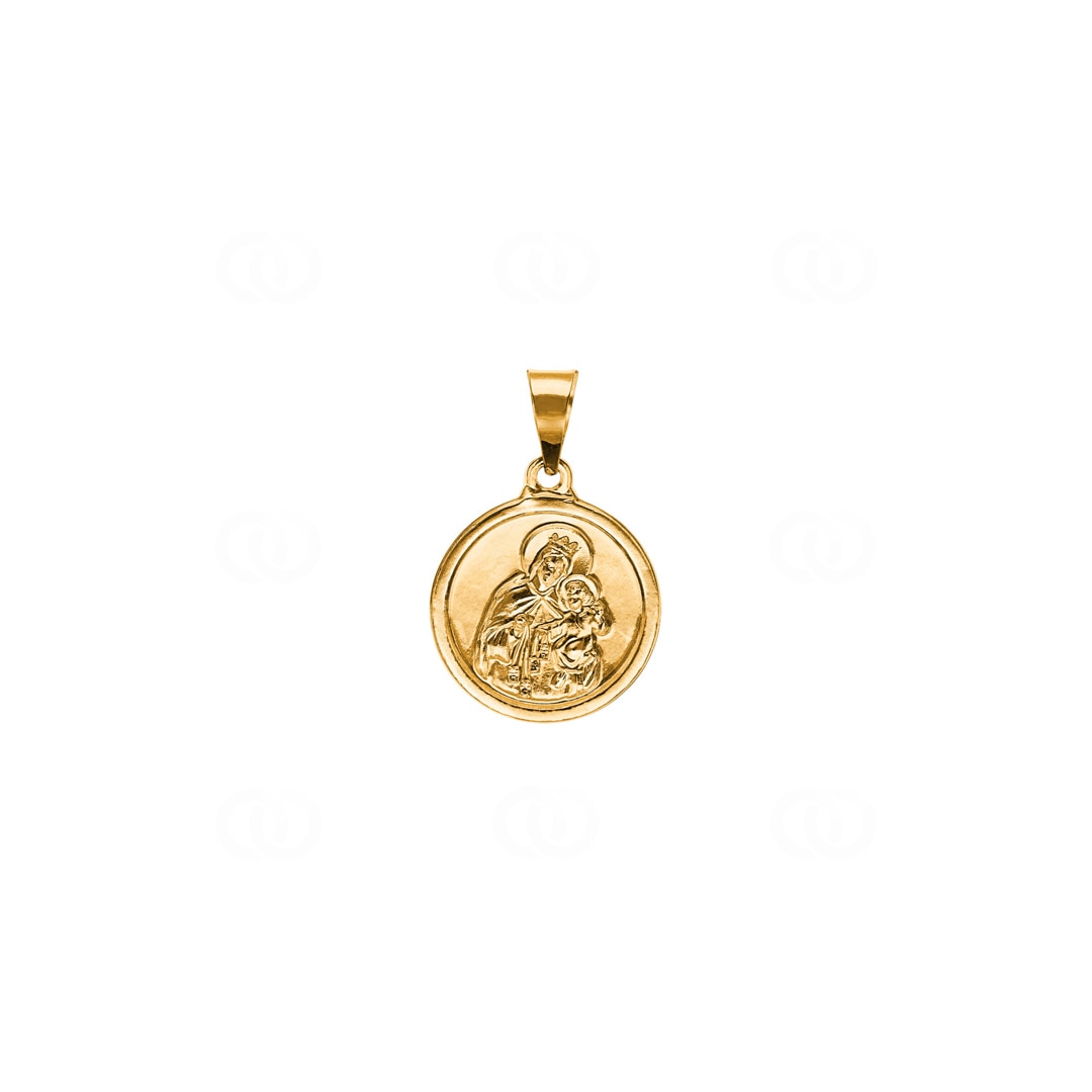 Anhänger 750/18 K Gelbgold Madonna mit Kind Ø 18mm