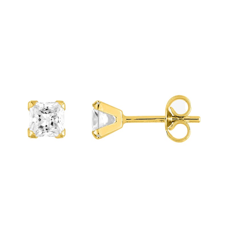 Boucles d'oreilles femme - Oxyde de zirconium - Or 18 Carats