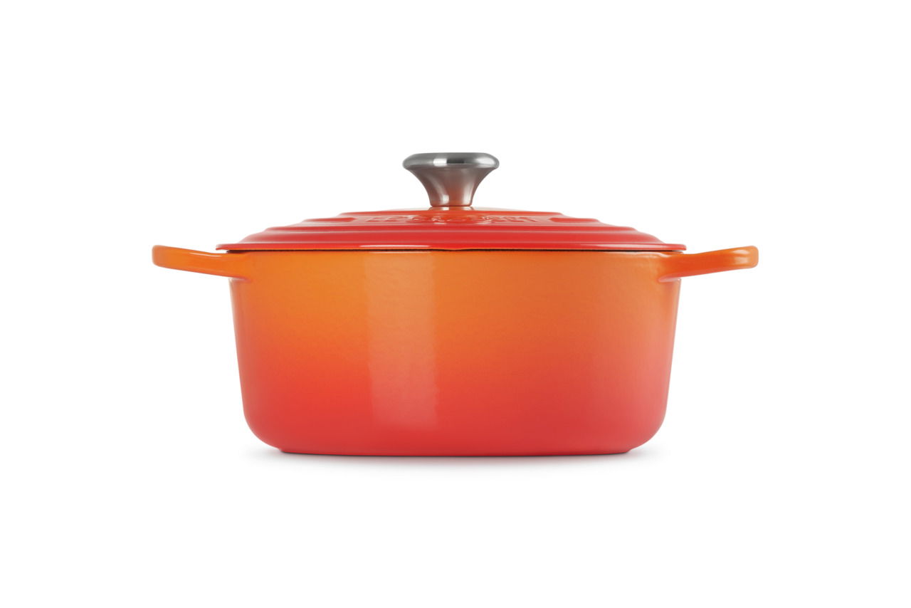 LE CREUSET Bräter Rund 26cm Ofenrot SIGNATURE