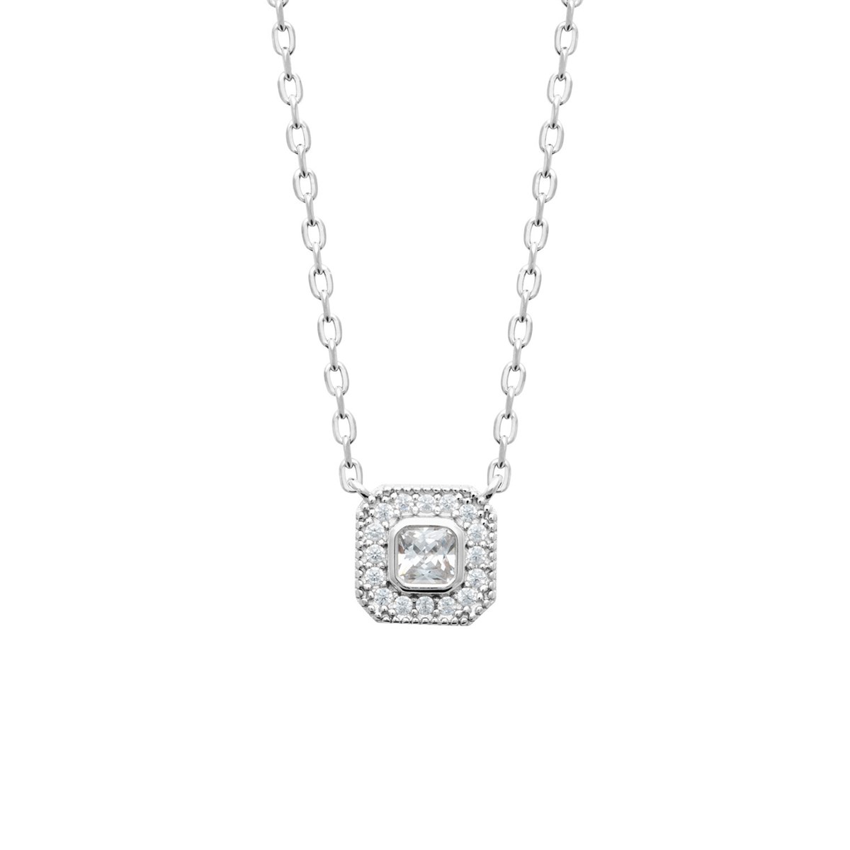 Collier Brillaxis pendentif carré