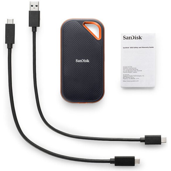 SanDisk Extreme PRO 4 To USB Type-C 3.2 Gen 2 (3.1 Gen 2) Noir, Orange