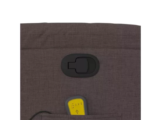Fauteuil massant inclinable Marron foncé Tissu