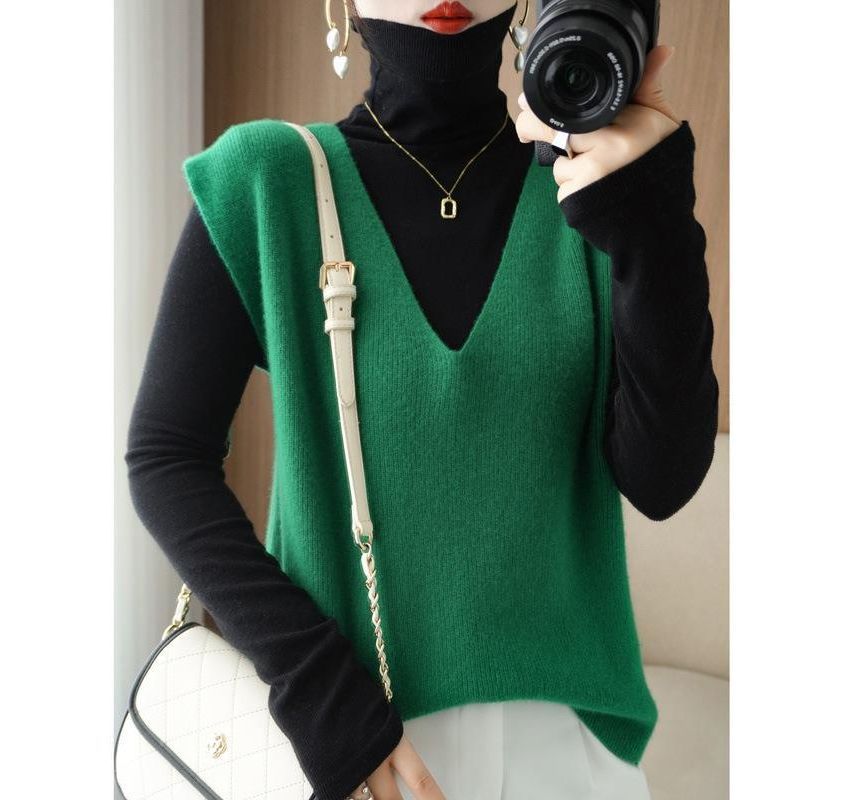Gistinty - V-hals effen vest