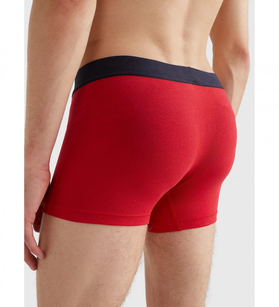 Cueca boxer Tommy Hilfiger com logo na cintura, vermelha