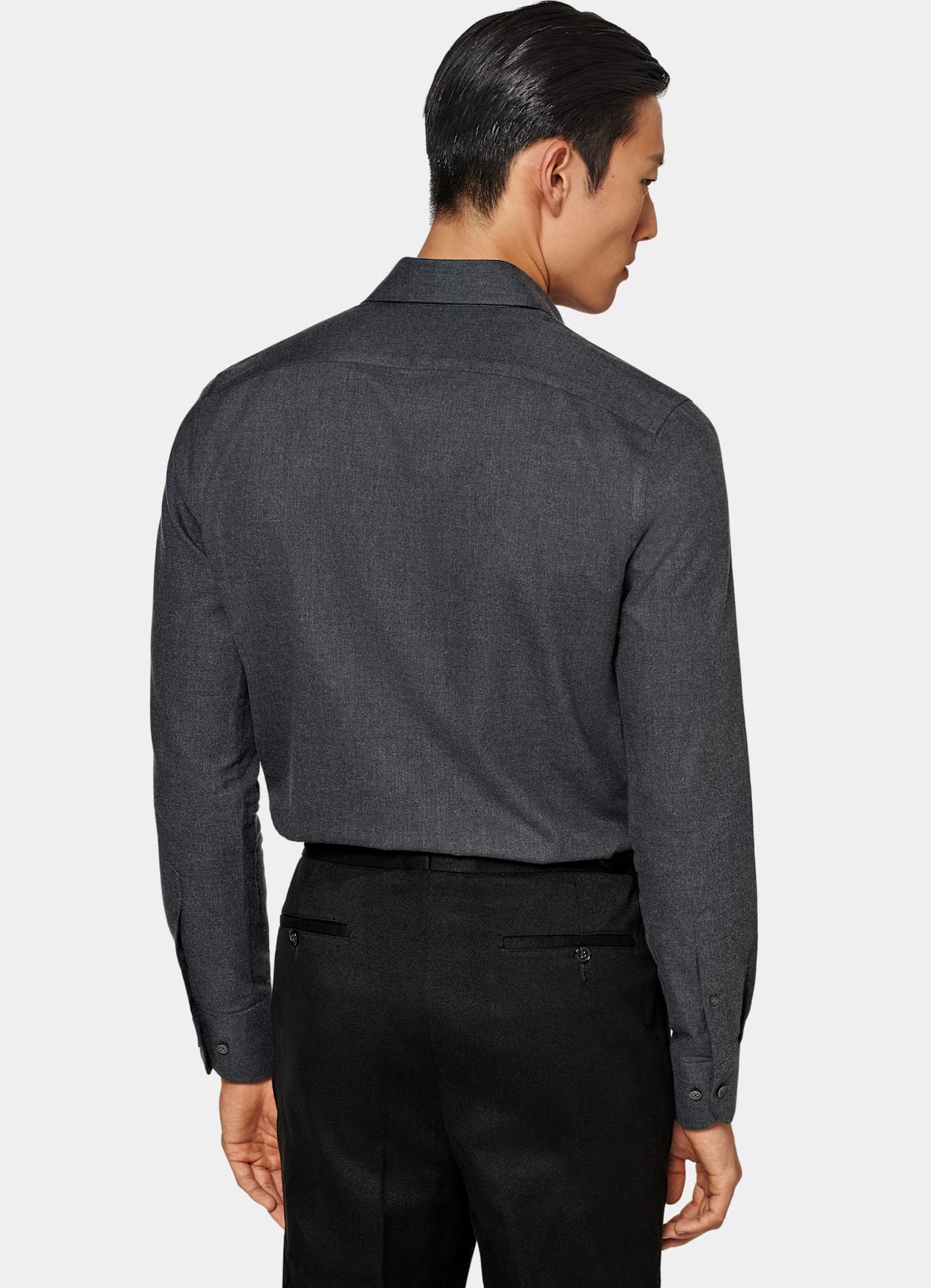 Chemise coupe ajustée gris foncé