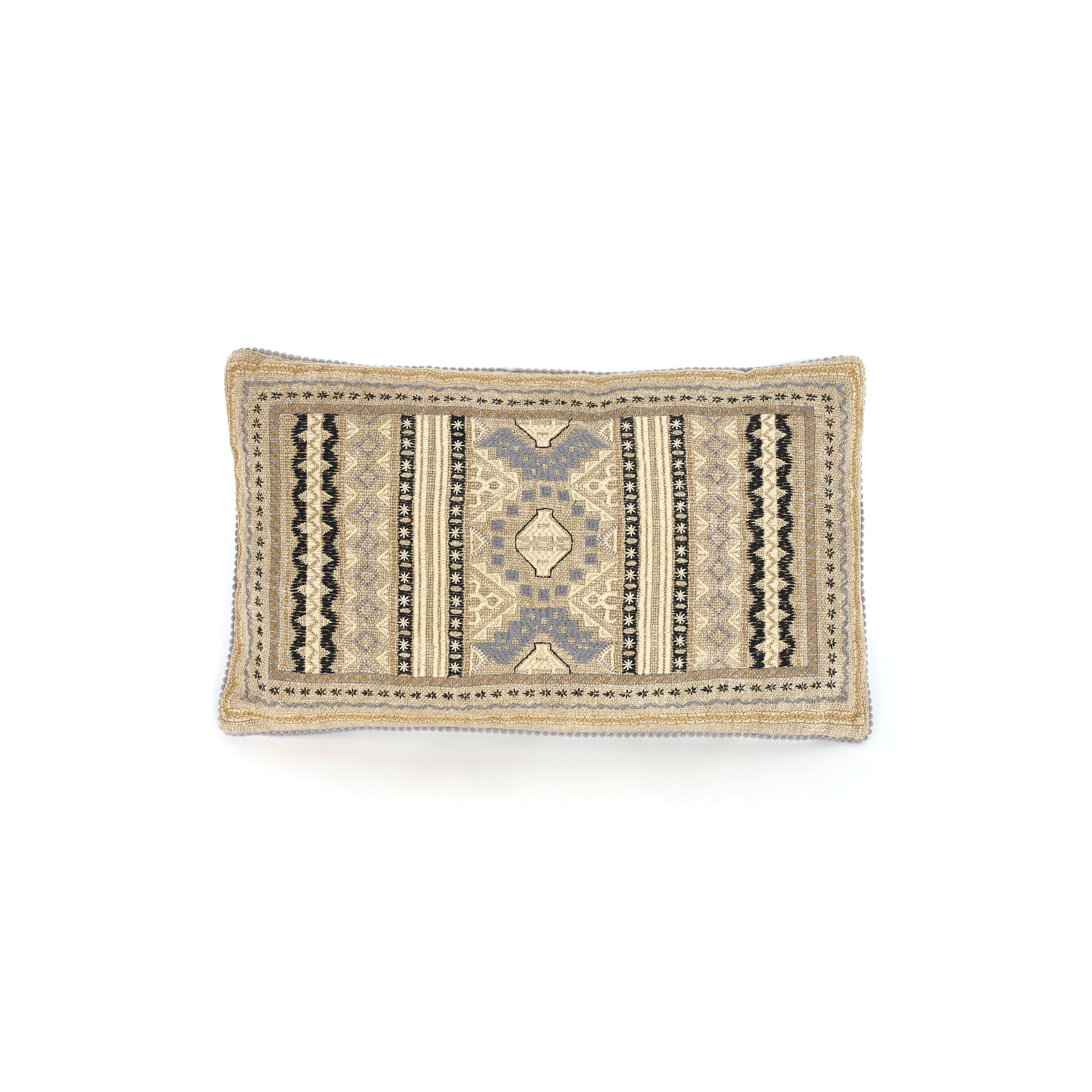 Kissen 'Ayaksh', beige, multicolor, B 60 cm, H 35 cm von fischer's lagerhaus
