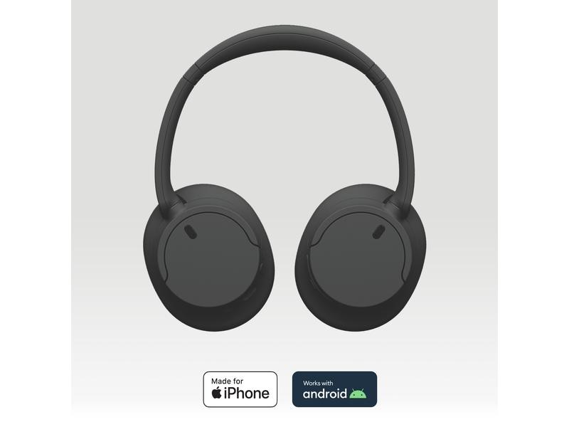 Sony Wireless Over-Ear-Kopfhörer WH-CH720N Schwarz Kabellose Bluetooth-Kopfhörer mit Noise Cancelling und Schnellladefunktion