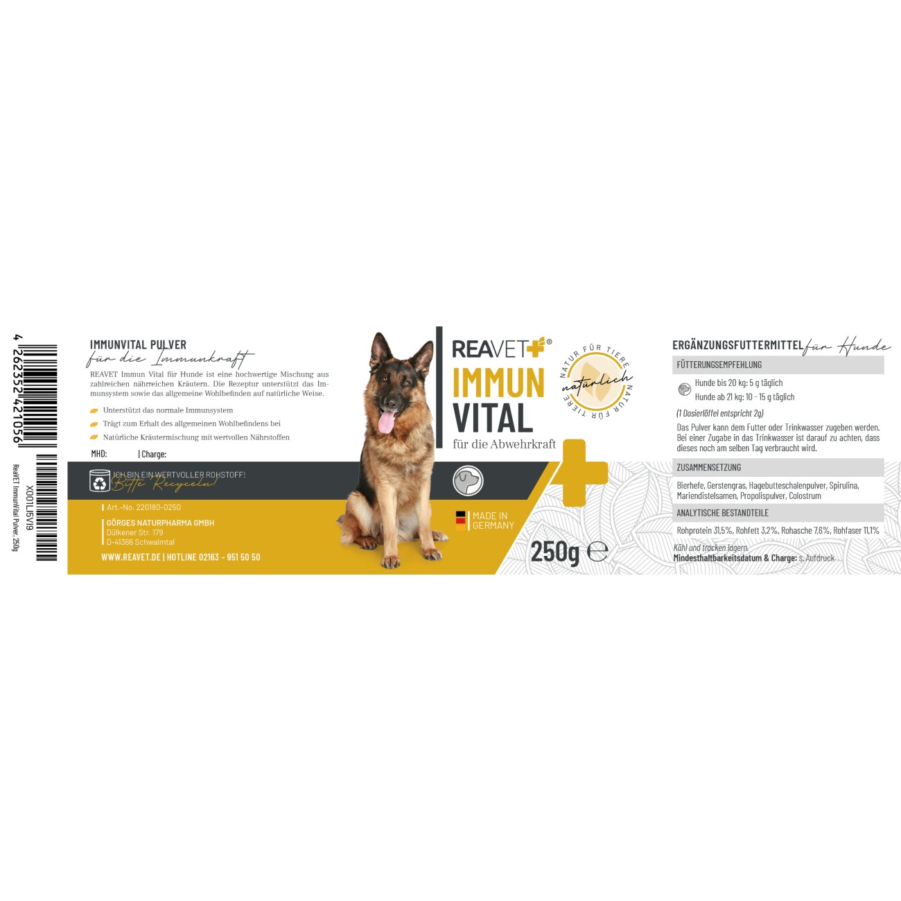 REAVET Immun Vital 250g