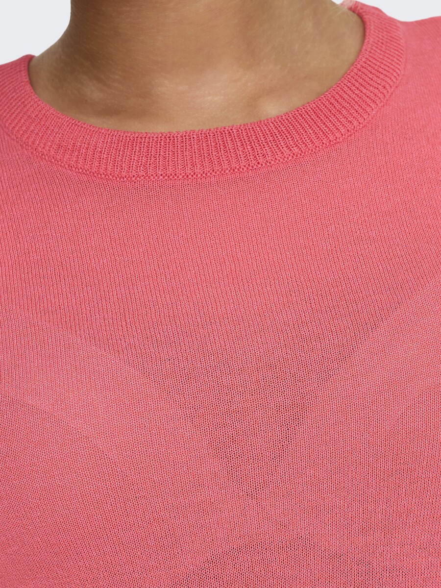 SOMENTE<br>Suéter com gola redonda e mangas curtas