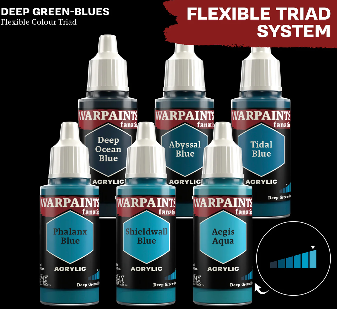 The Army Painter  Warpaints Fanatic: Deep Green-Blues, Deep Ocean Blue (18 ml)    Die Farben der Tiefe für deine Miniaturen