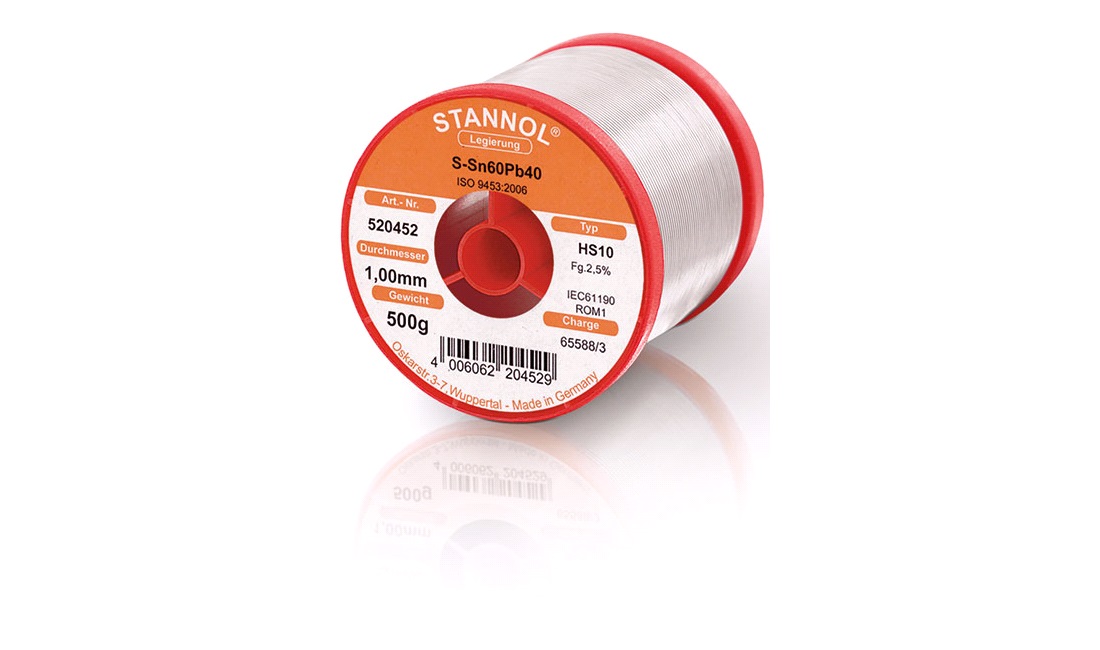 Loddetin 1,0mm m/flus 500gr