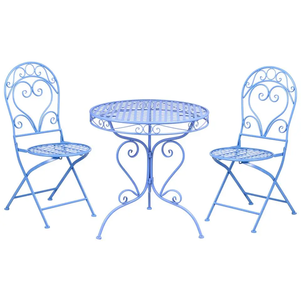 ALBINIA - Bistroset voor 2 - Blauw - Metaal