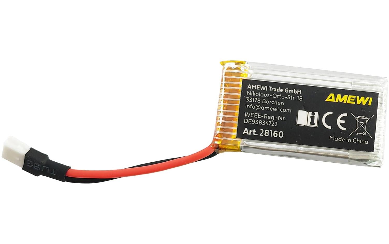 RC-Akku LiPo 1S 3.7 V 300 mAh 25C JST-MolexHochleistungsfähiger LiPo Akku für RC-Modelle