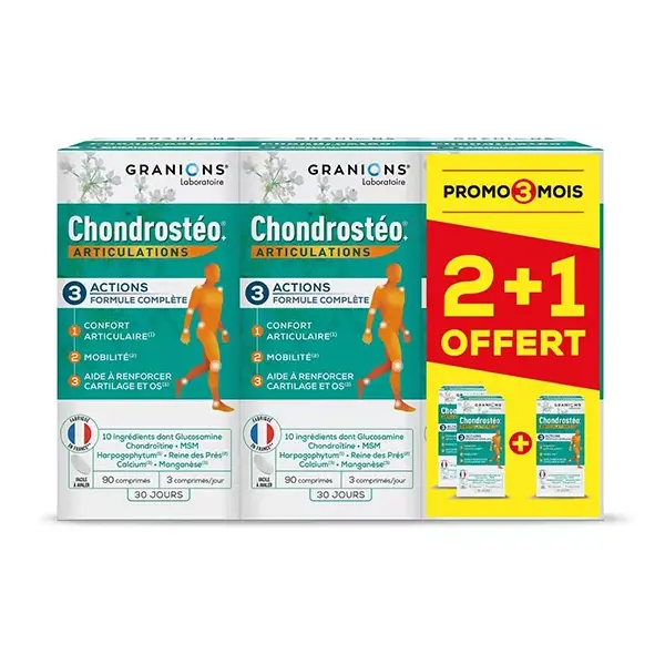 Granions Chondrostéo Articulations Lot de 3 x 90 comprimés