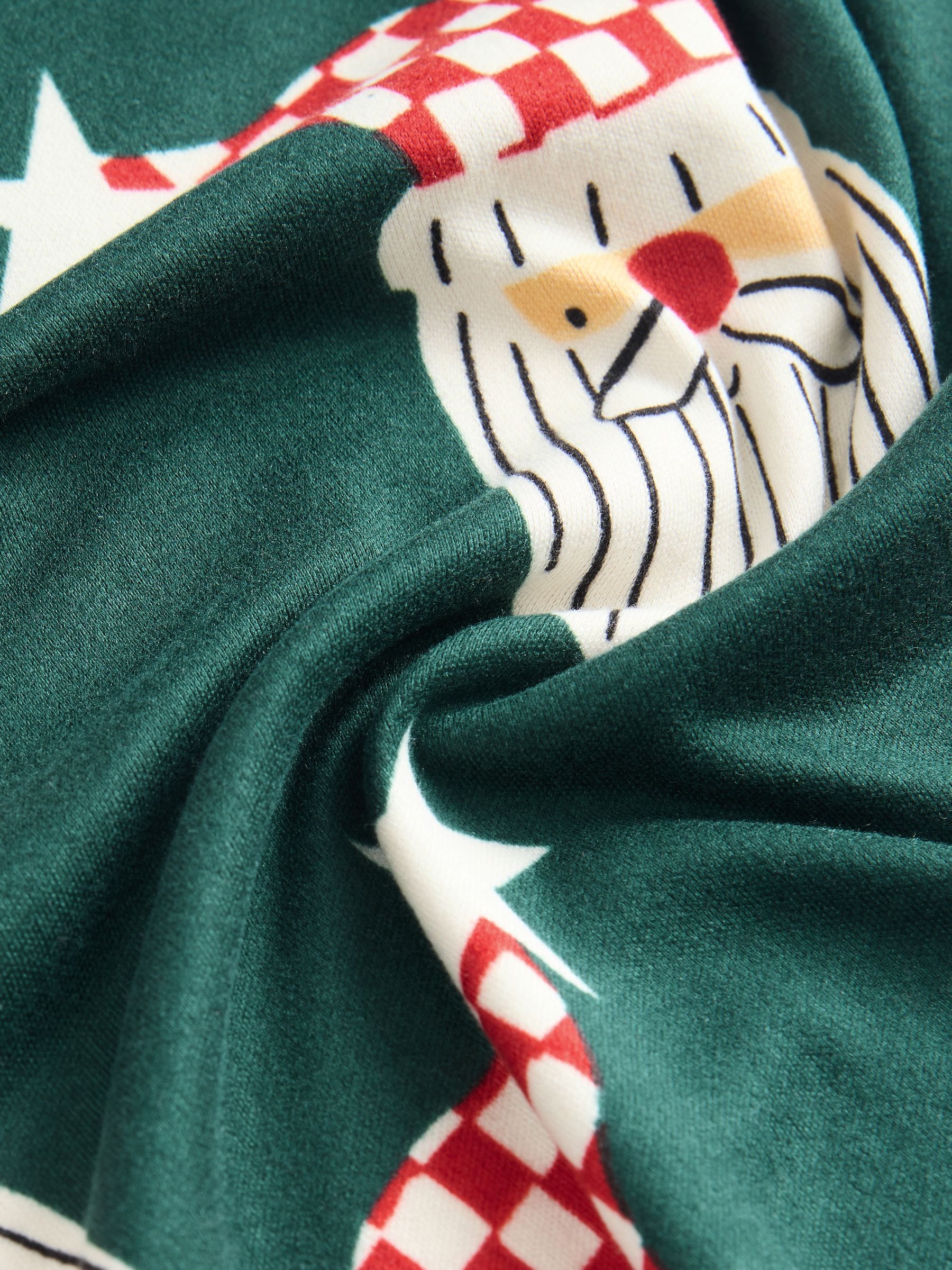 Groen met kerstmanprint - Bijpassende familie Kerstmis Pyjama's met Lange mouwen
