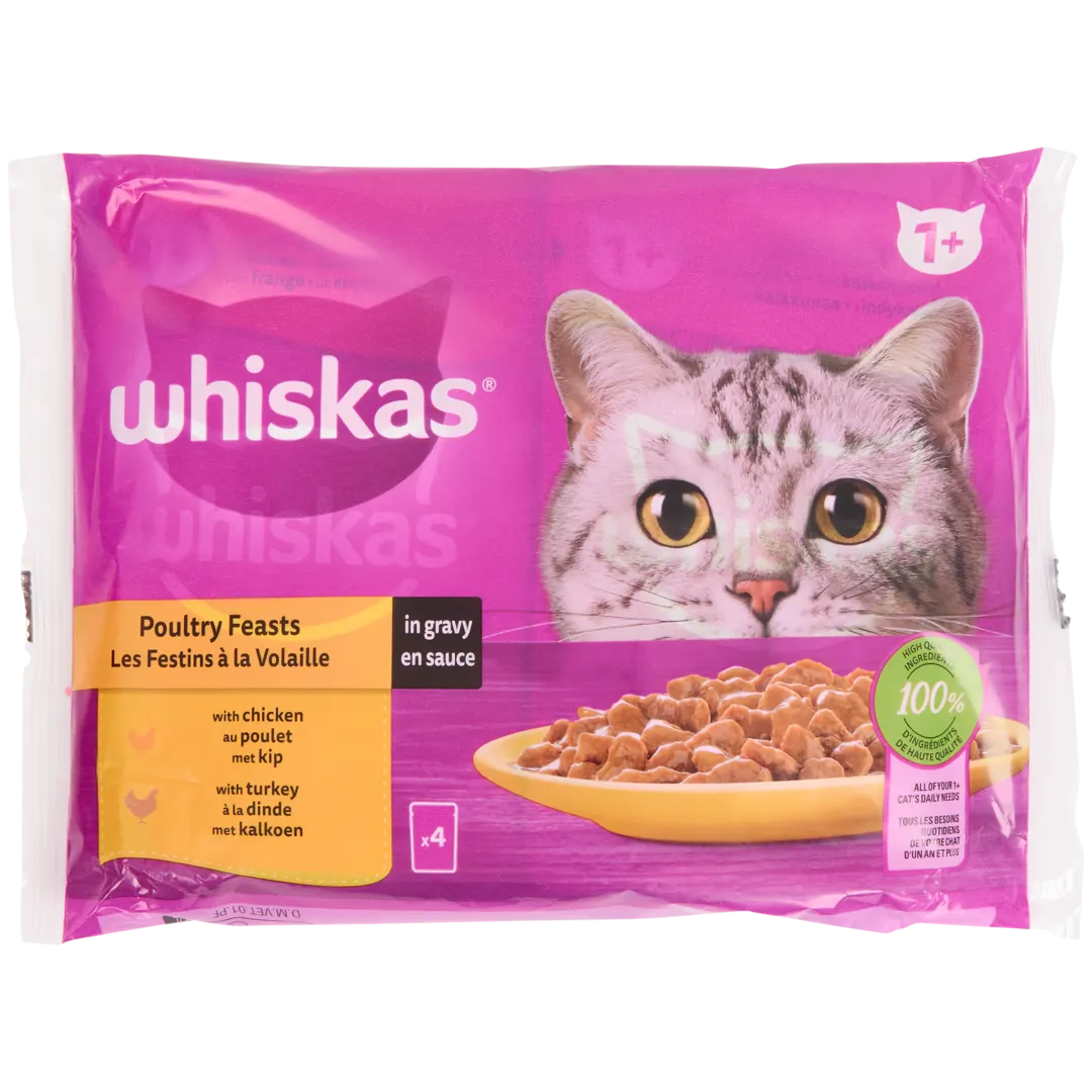 Nourriture humide pour chat Whiskas Volaille