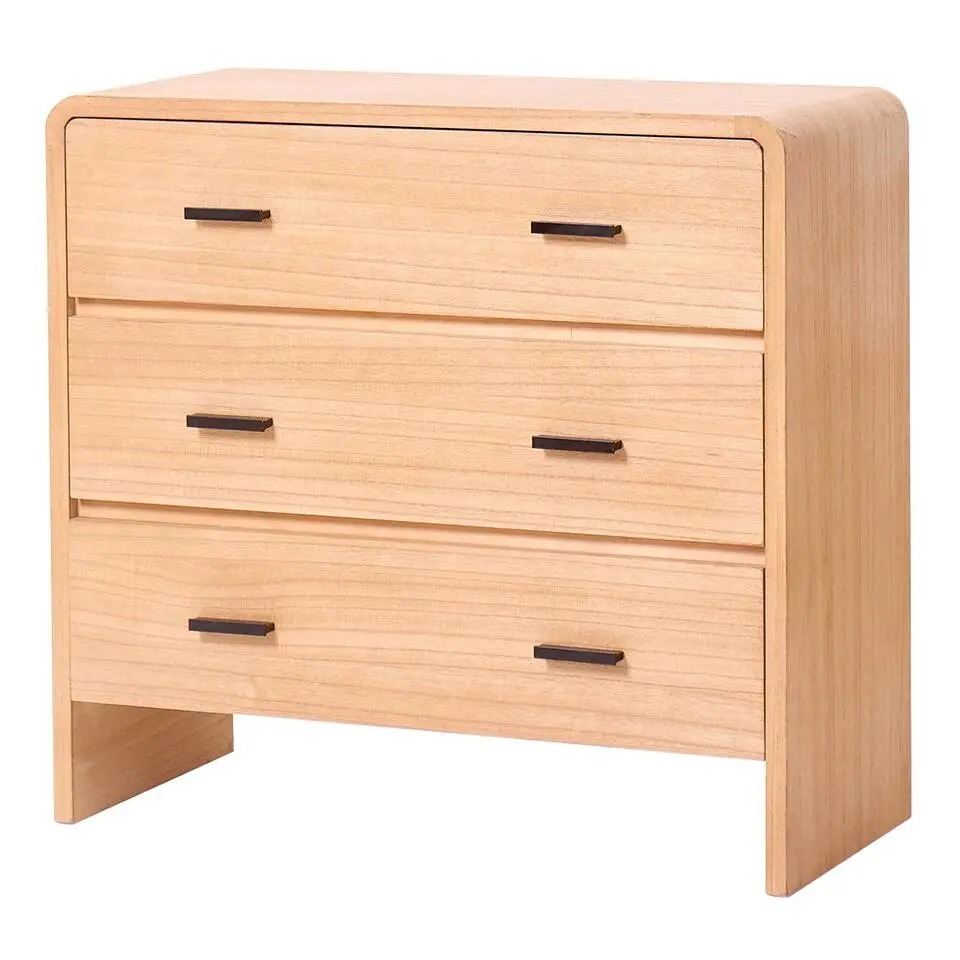 Ladenkast Scandinavische Slaapkamer Hout Metaal 3 Laden Opbergen
