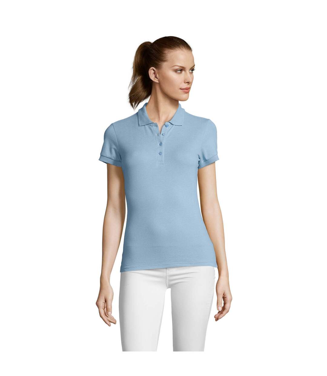 SOLS Passion - Polo 100% coton à manches courtes - Femme (Bleu ciel) - UTPC317