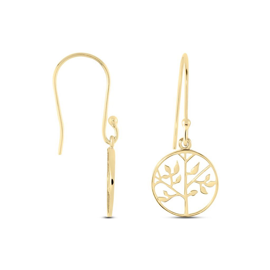 Boucles D'oreilles Pendantes Plaqué Or Jaune Galvina