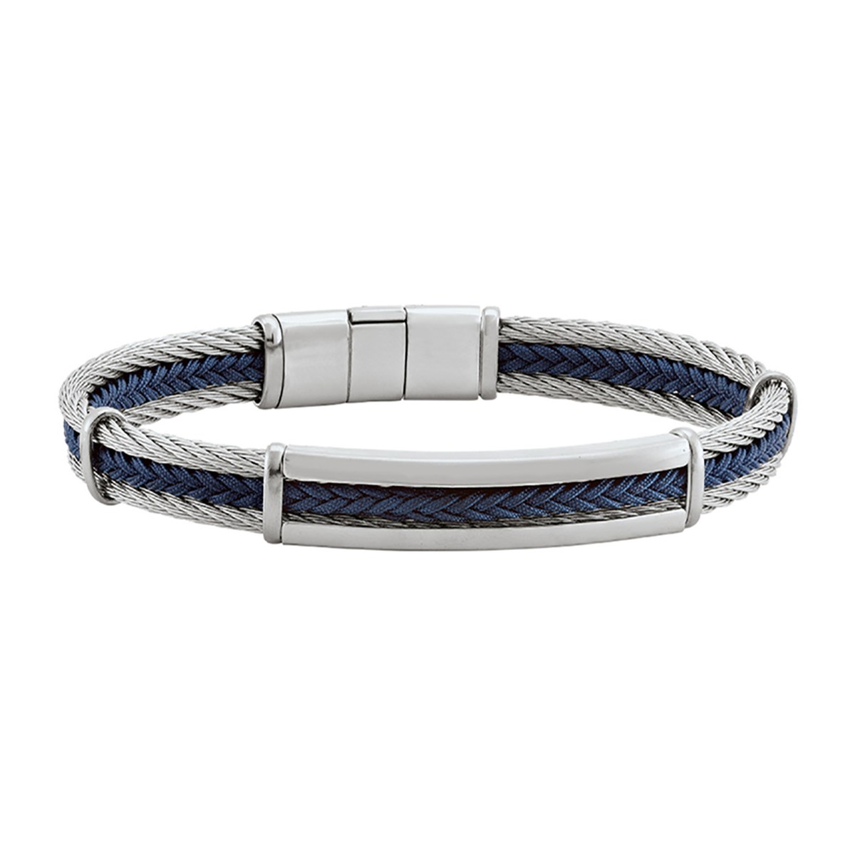 Bracelet Jourdan acier et coton