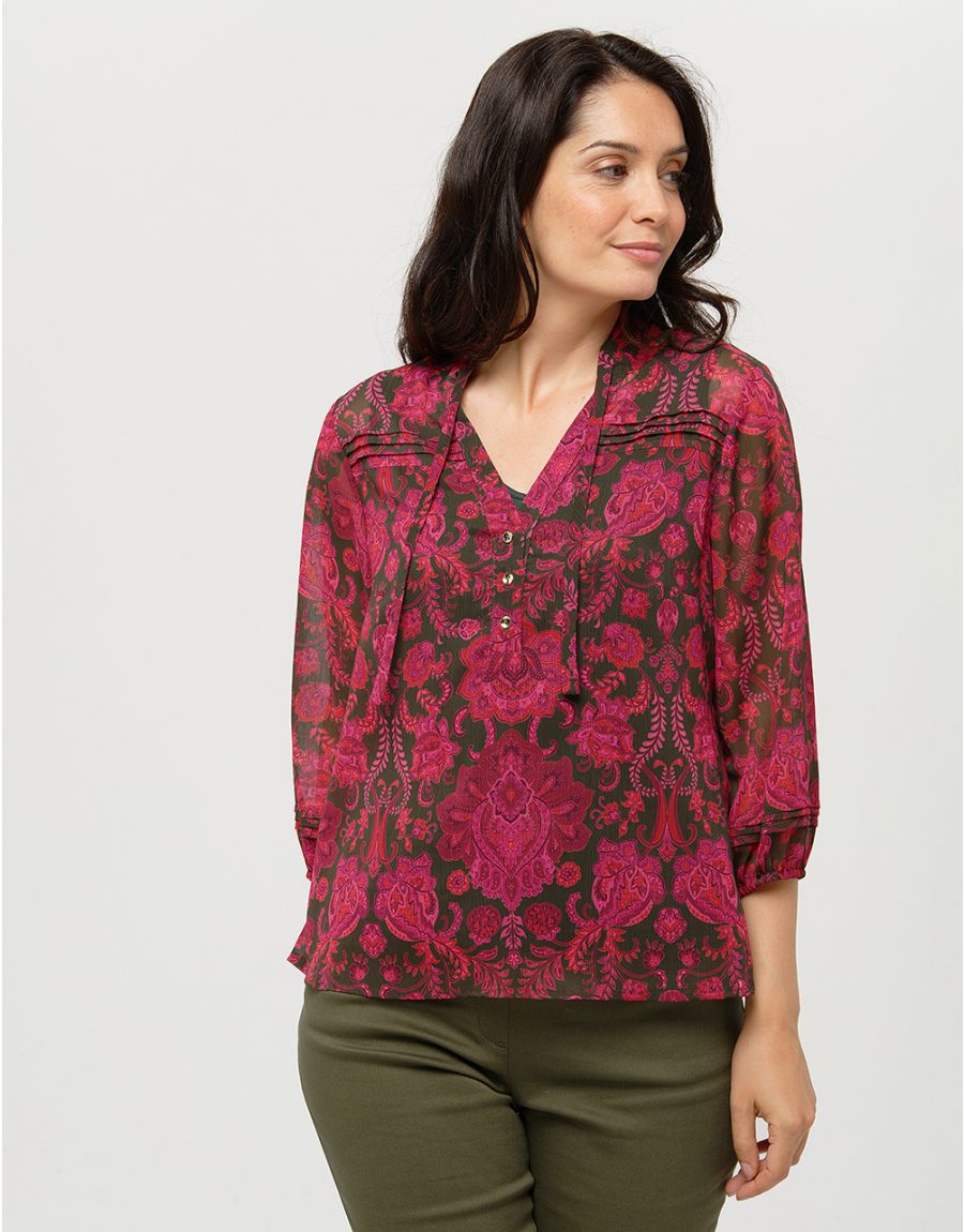 Blouse fluide rose