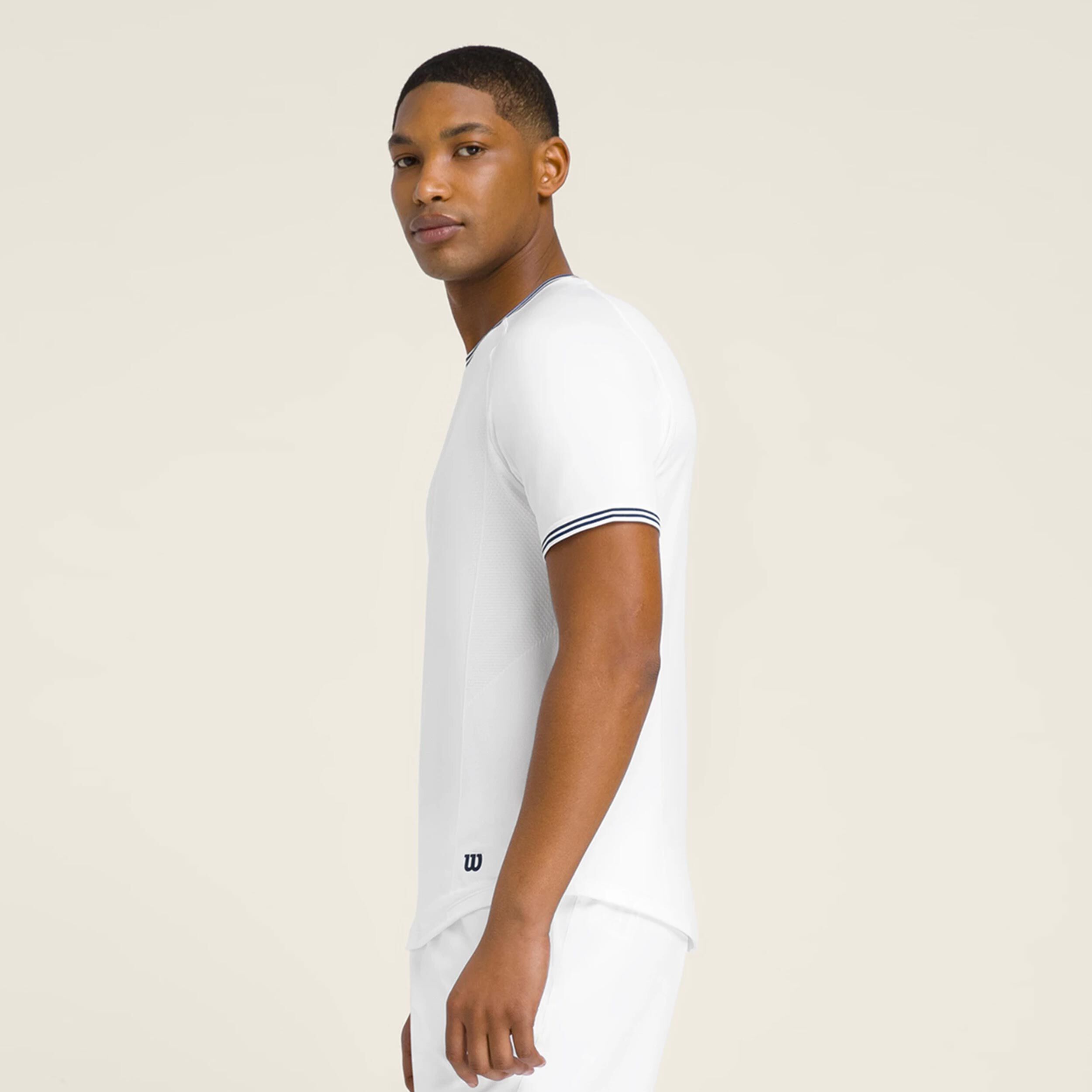 Wilson Court Performance Crew T-shirt Hommes - Blanc