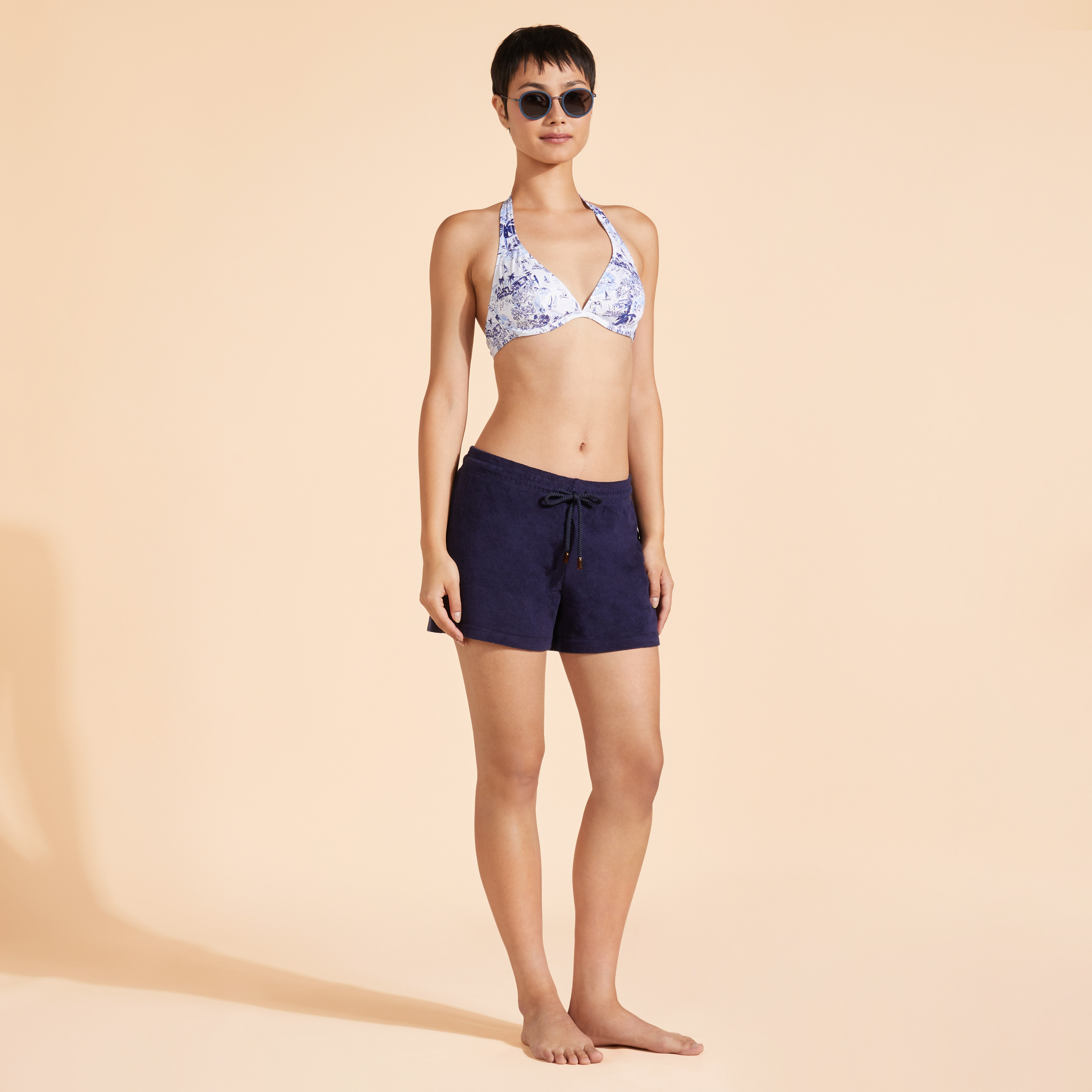 Short en Eponge Femme Uni Shorts Femme