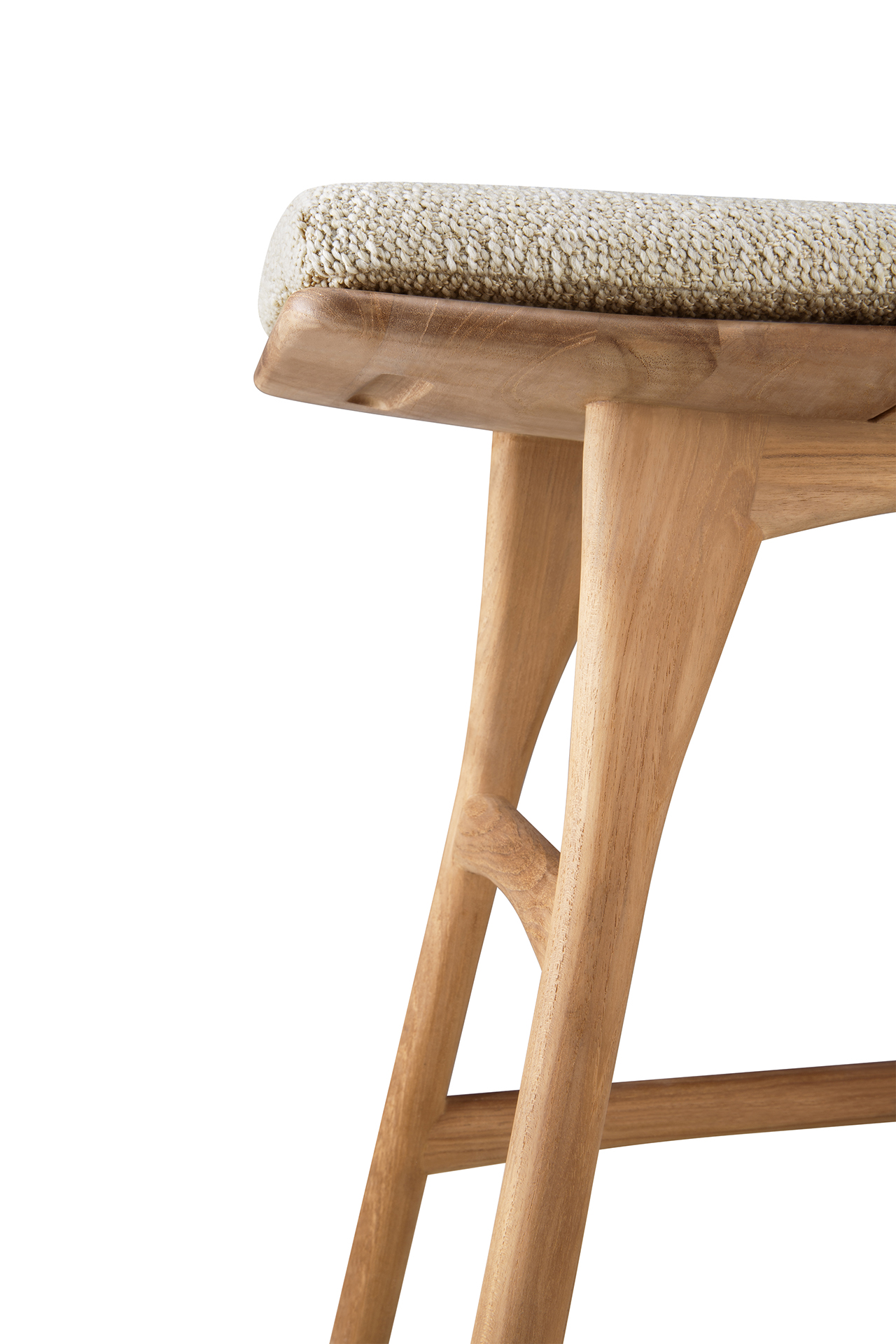 Teak Osso tuinkruk 45 - naturel kussen