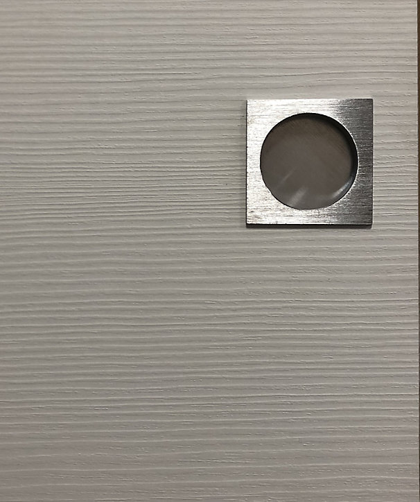 Coquille de tirage carré chrome satiné Ø48mm